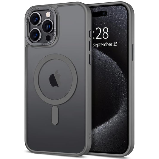 iPhone 15 Pro Max - Case Luxury Mate - Magsafe - Grey