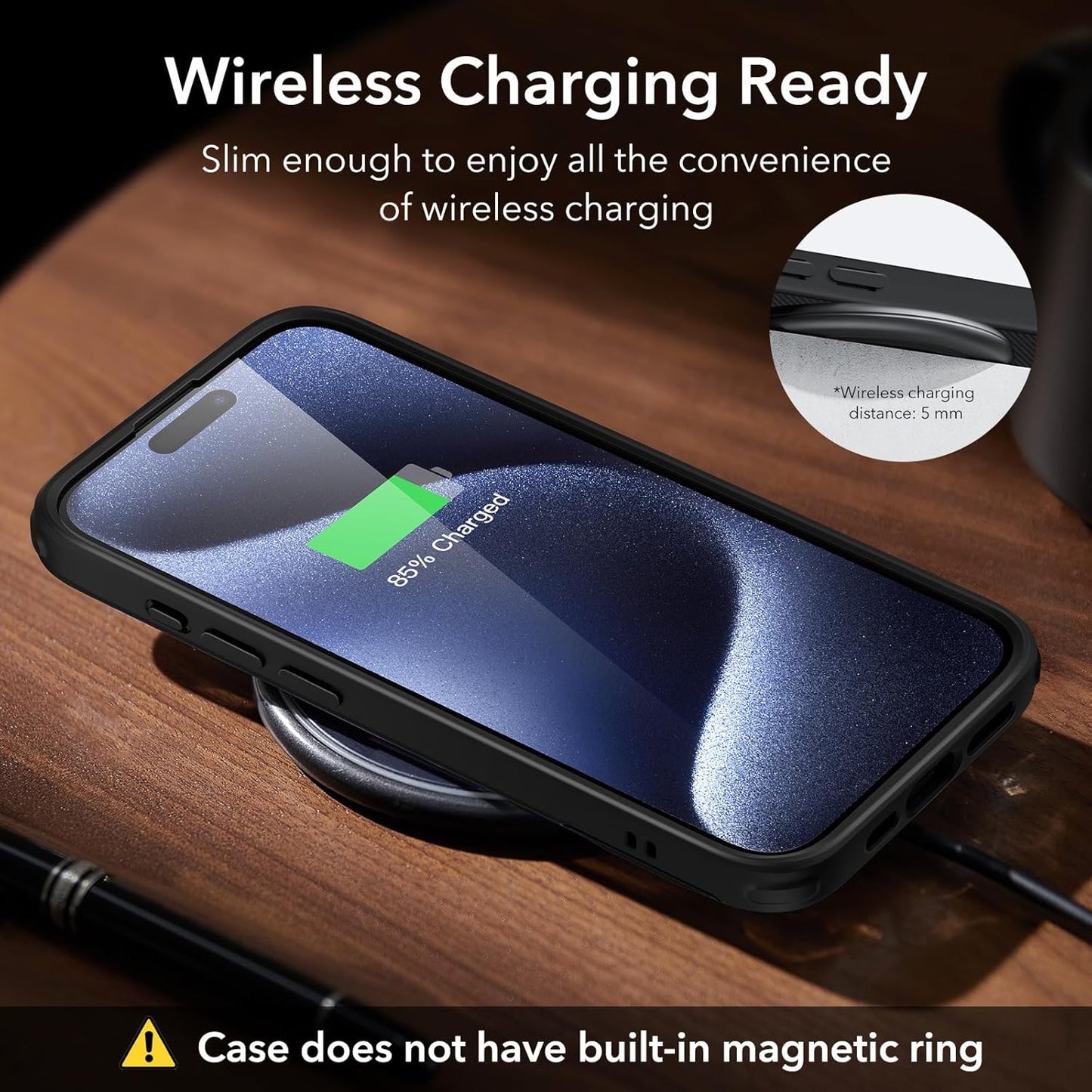 iPhone 15 Pro - Boost Series con Stand - Negro - ESR