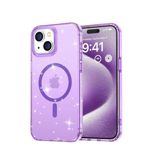 iPhone 14 / iPhone 13 - Case Glitter - Magsafe - Lila