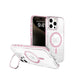 iPhone 15 Pro Max - Case Magsafe - Stand Cámara - Clear Pink