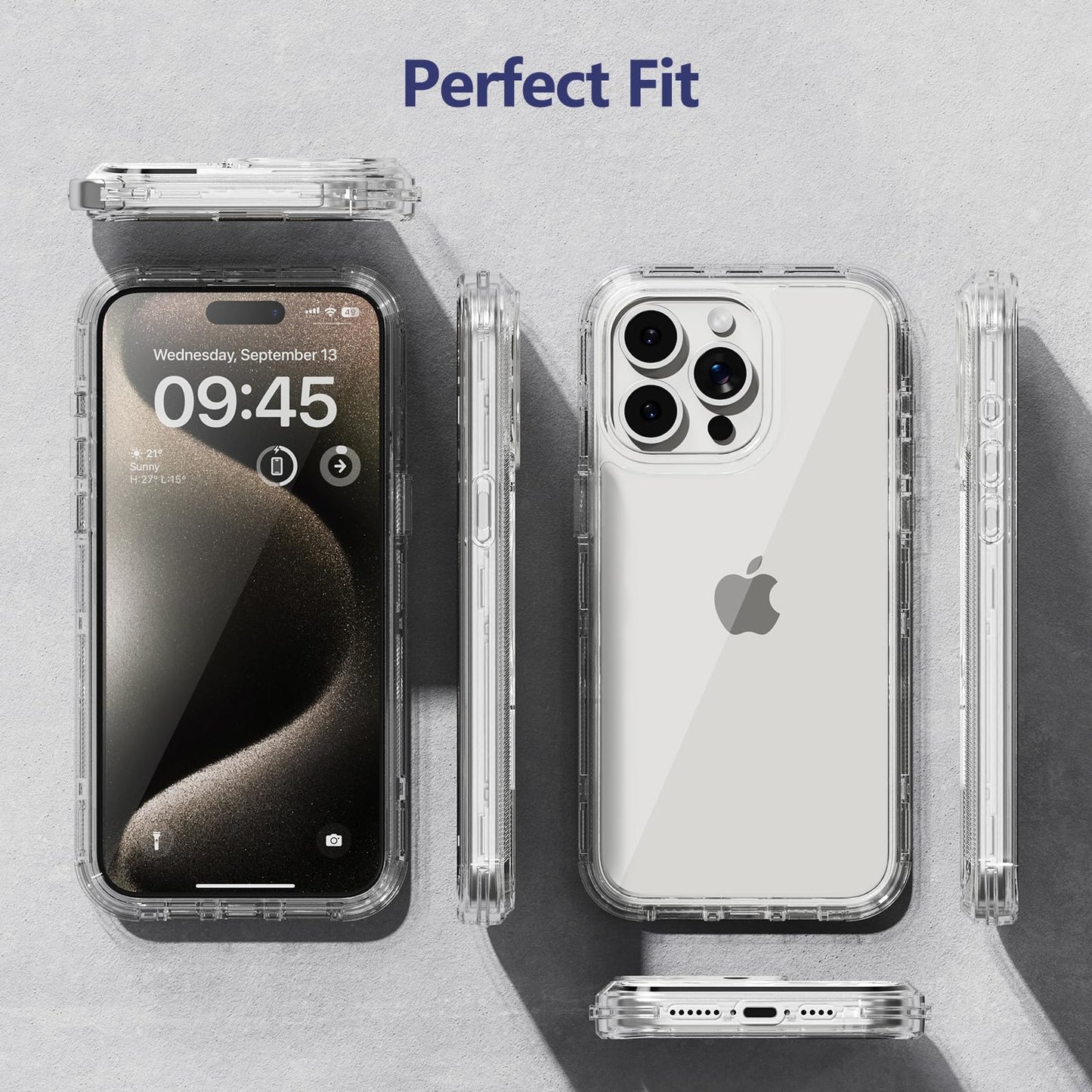 iPhone 15 Pro - Funda Transparente 360°