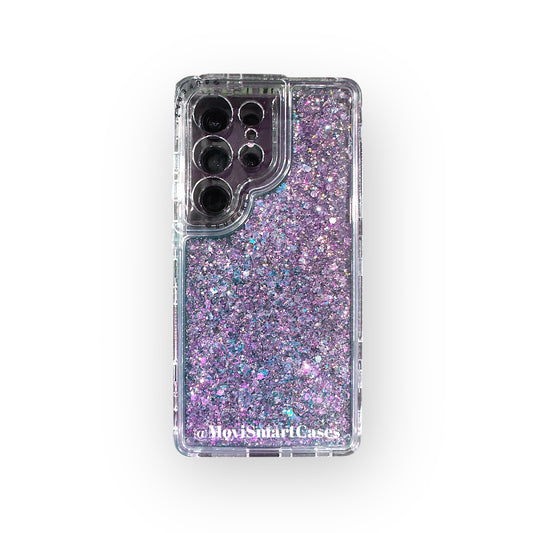 Samsung S25 Ultra - Funda 360° - Strass Glitter - Lila