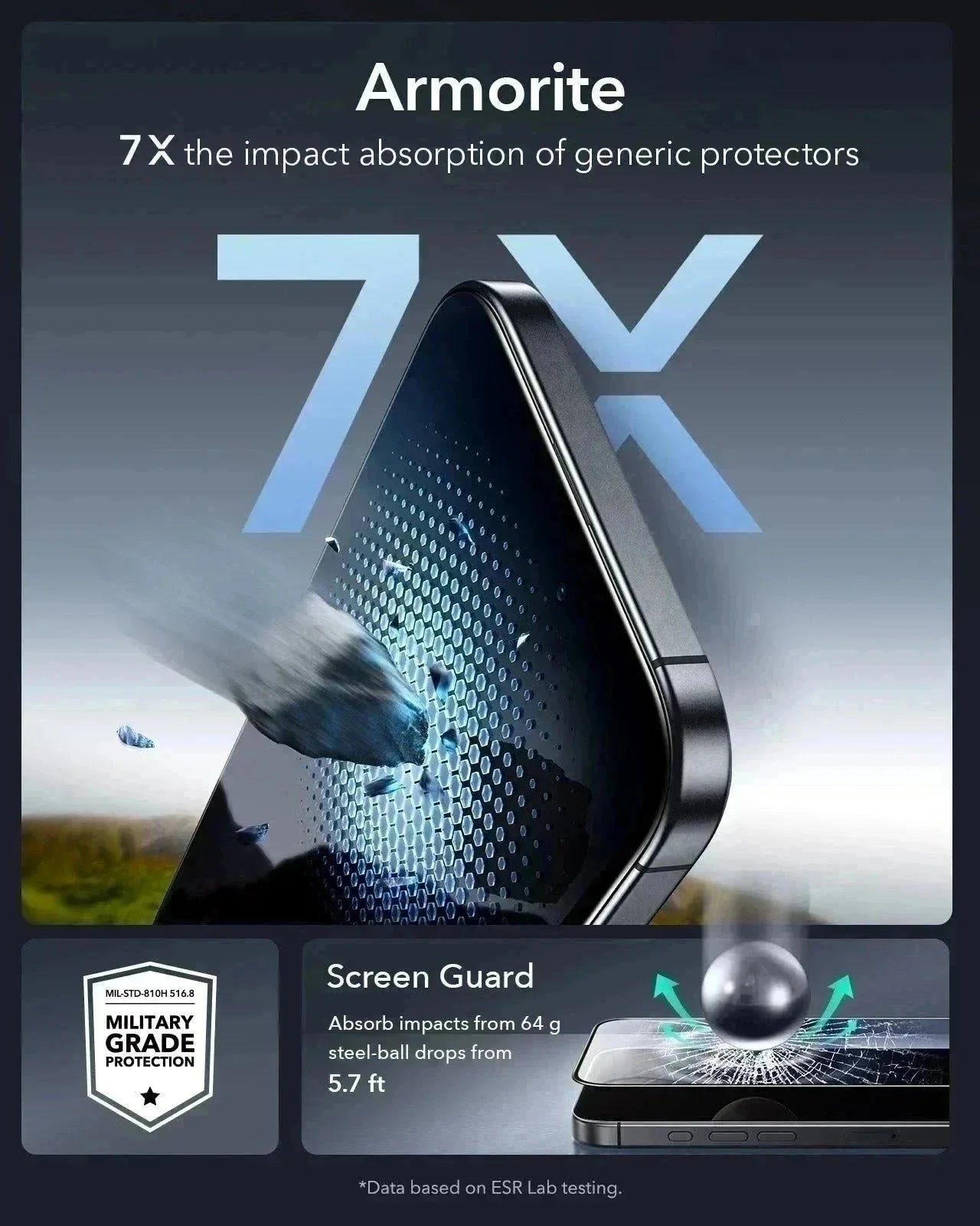 iPhone 17 Pro Max - Ultra Fit - Armorite - Vidrio Templado 9H 7x - ESR