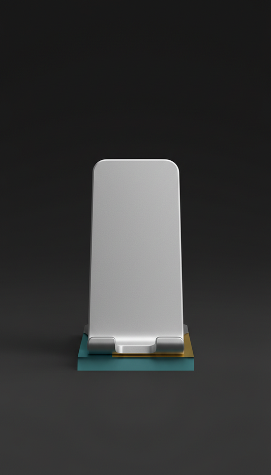 Soporte para celular plata suave