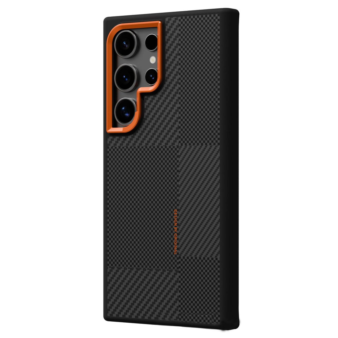 Samsung S24 Ultra - Funda Fibra de Aramida - MagSafe - Negro / Naranja