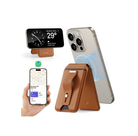 Billetera con Geo Localización - Geo Wallet - Magsafe - Marrón Caramelo - ESR