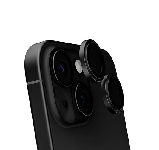 iPhone 15 / 15 Plus - Protector de Cámaras Premium - Anti Reflejo - Alta Transparencia - Negro