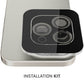 iPhone 15 Pro Max / iPhone 15 Pro - Protector de Cámaras Premium - Vidrio Anti Reflejo - Alta Transparencia - Natural Titanio