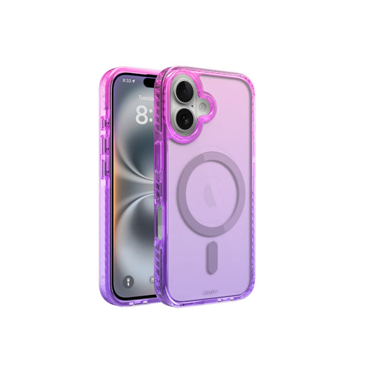 iPhone 16 Plus - Ombre Clear Series - MagSafe - Rosa / Lila