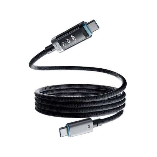 Cable Tipo C - CUKTECH - Carga rápida 6A - 240W - con pantalla led - 1.5 metros