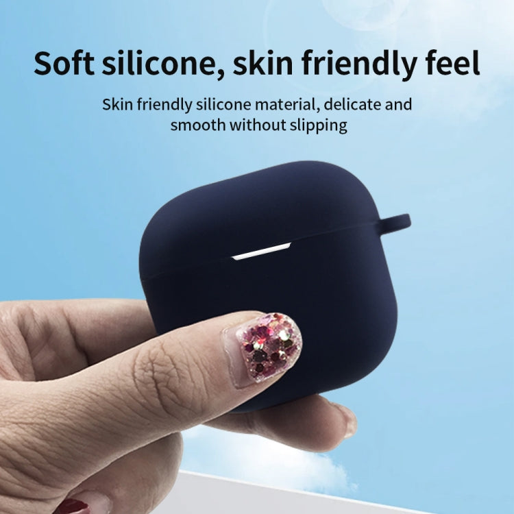 AirPods 4 - Funda de Silicona - Gamuzada - Negro