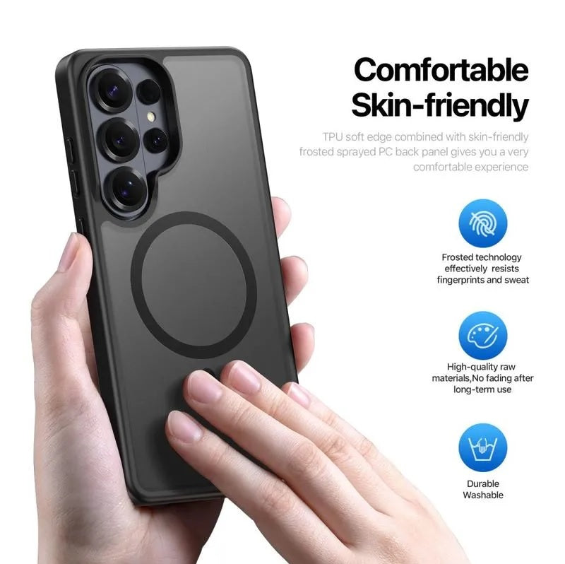 Samsung S26 Ultra - Funda Luxury Matte - MagSafe - Negro