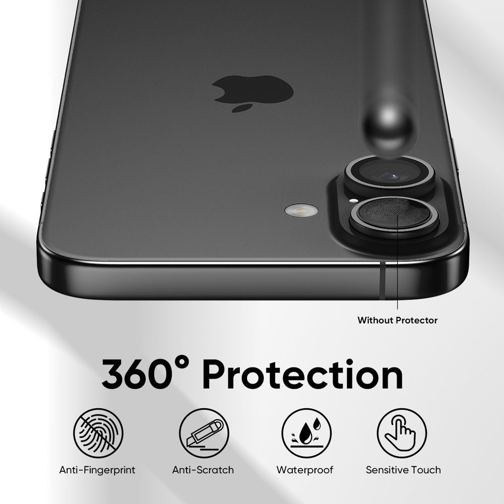 iPhone 17 - Protector de Cámaras Premium - Anti Reflejo - Negro - ESD