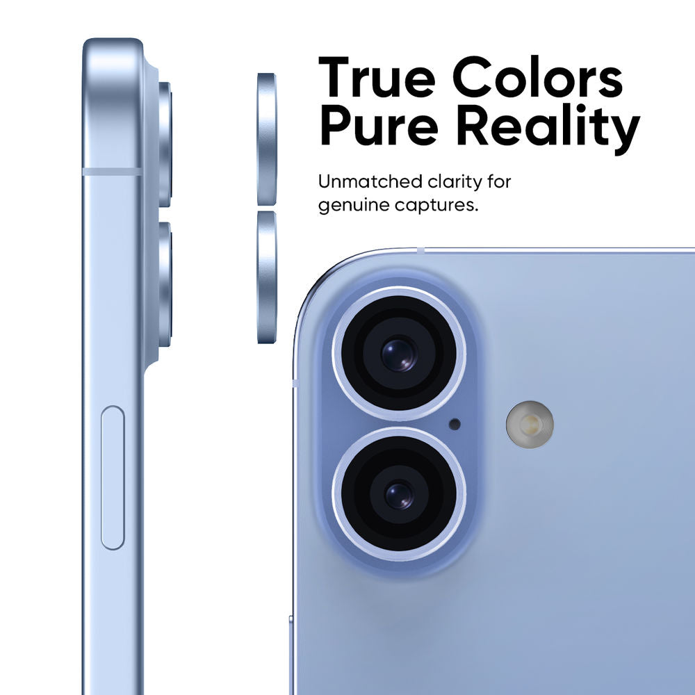 iPhone 17 - Protector de Cámaras Premium - Anti Reflejo - Azul Claro - ESD