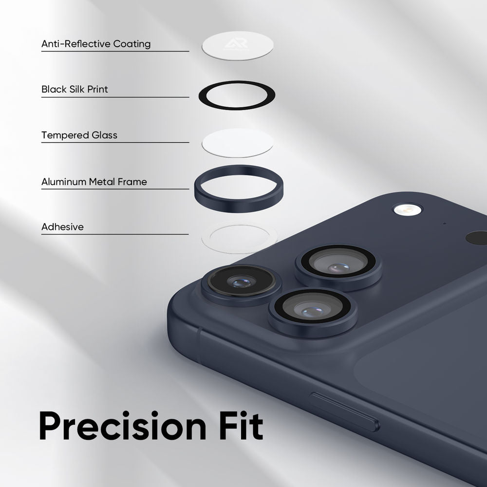 iPhone 17 Pro | iPhone 17 Pro Max - Protector de Cámaras - Anti Reflejo - Azul Profundo - ESD