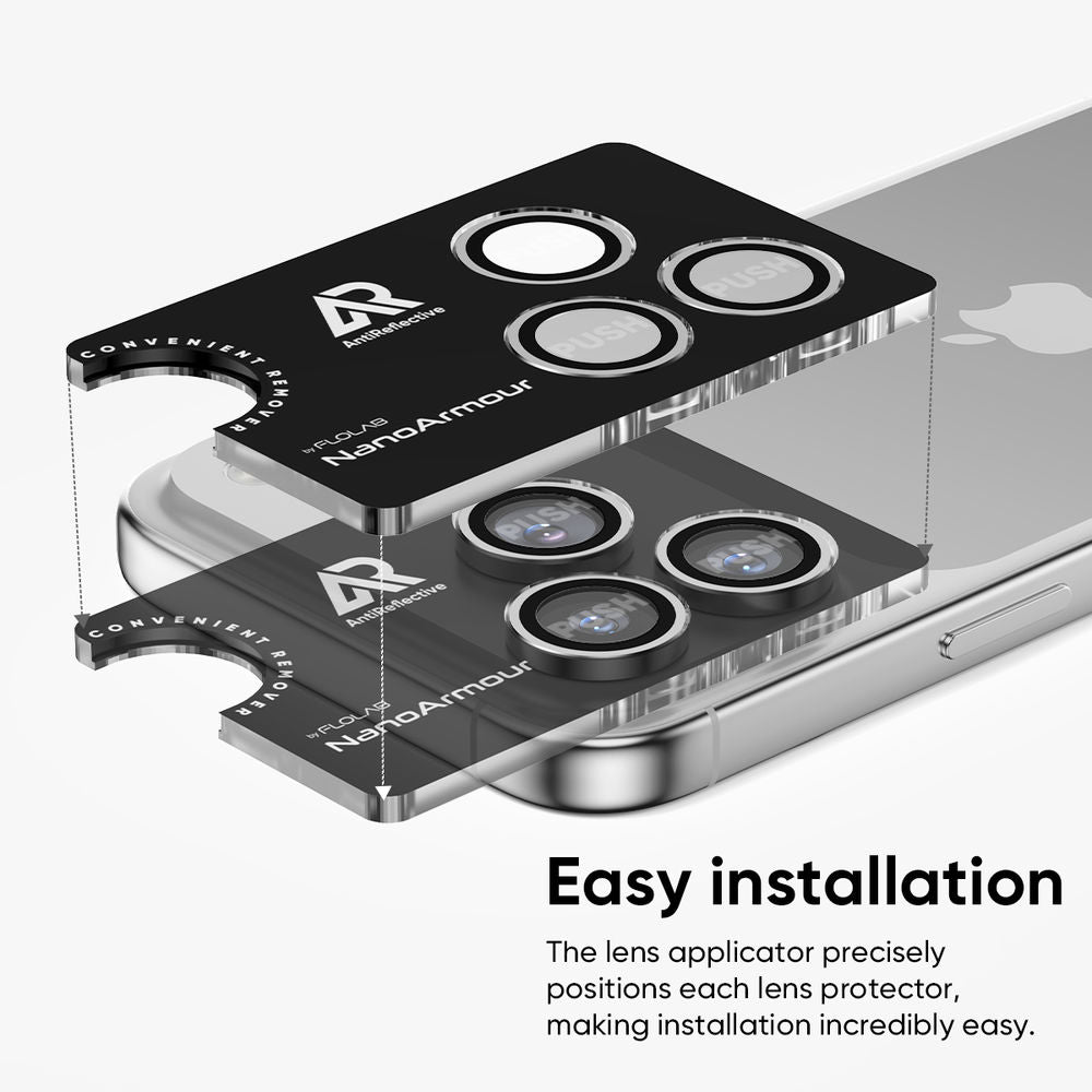 iPhone 17 Pro | iPhone 17 Pro Max - Protector de Cámaras - Anti Reflejo - Plata - ESD