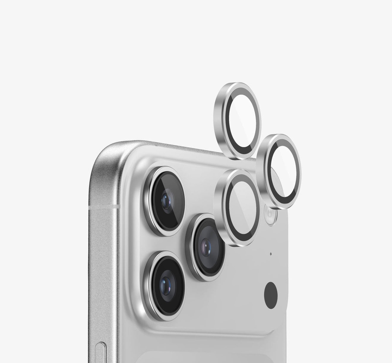 iPhone 17 Pro | iPhone 17 Pro Max - Protector de Cámaras - Anti Reflejo - Plata - ESD