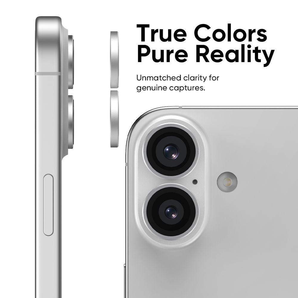 iPhone 17 - Protector de Cámaras Premium - Anti Reflejo - Plata - ESD