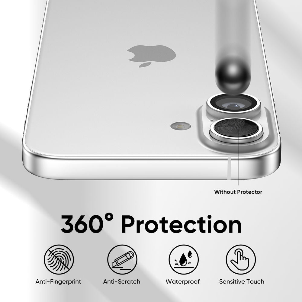 iPhone 17 - Protector de Cámaras Premium - Anti Reflejo - Plata - ESD