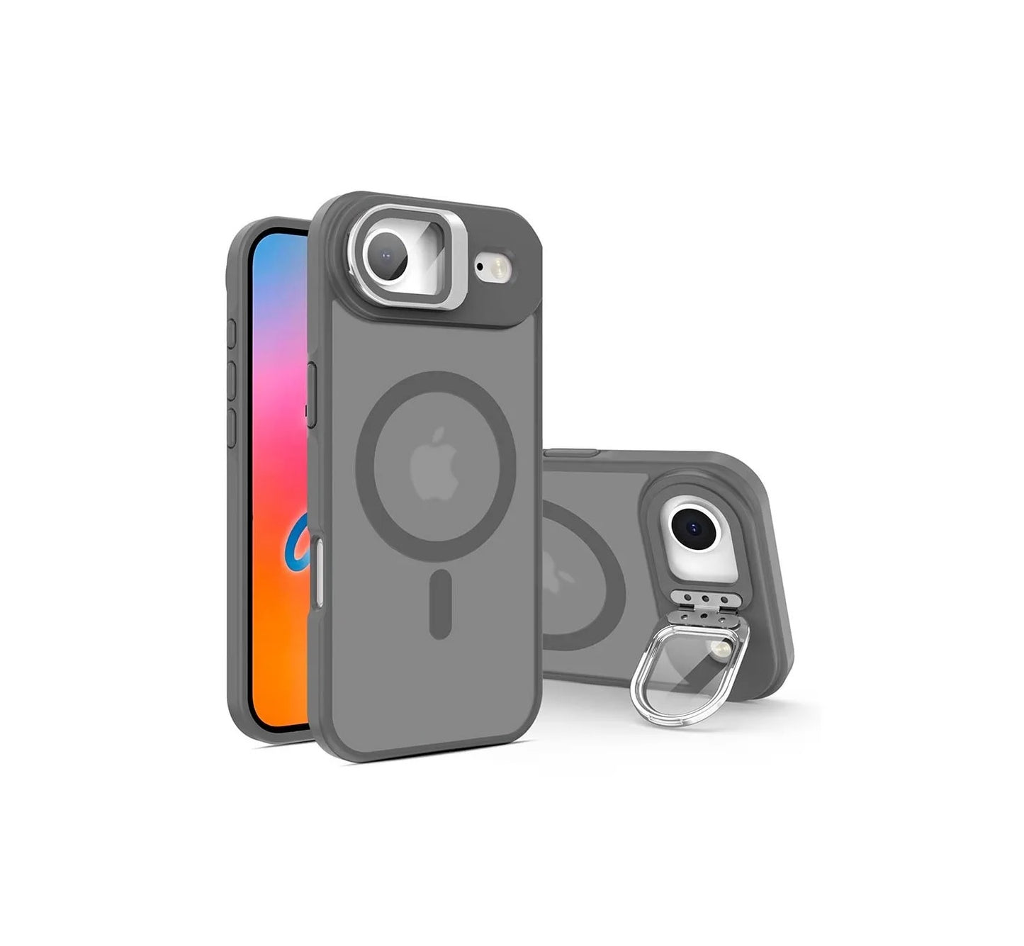 iPhone Air - Funda Metal Matte - MagSafe - Soporte en Cámaras - Gris