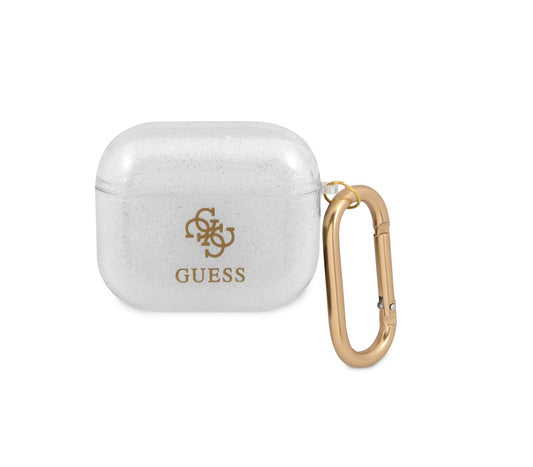 AirPods 3 - TPU Colored Glitter Case - Transparent - Guess