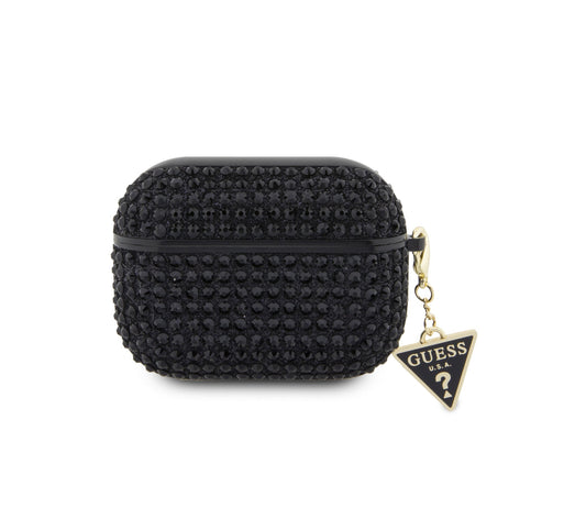 Case AirPods Pro 2 - Rhinestone Triangle Charm - Negro - Guess