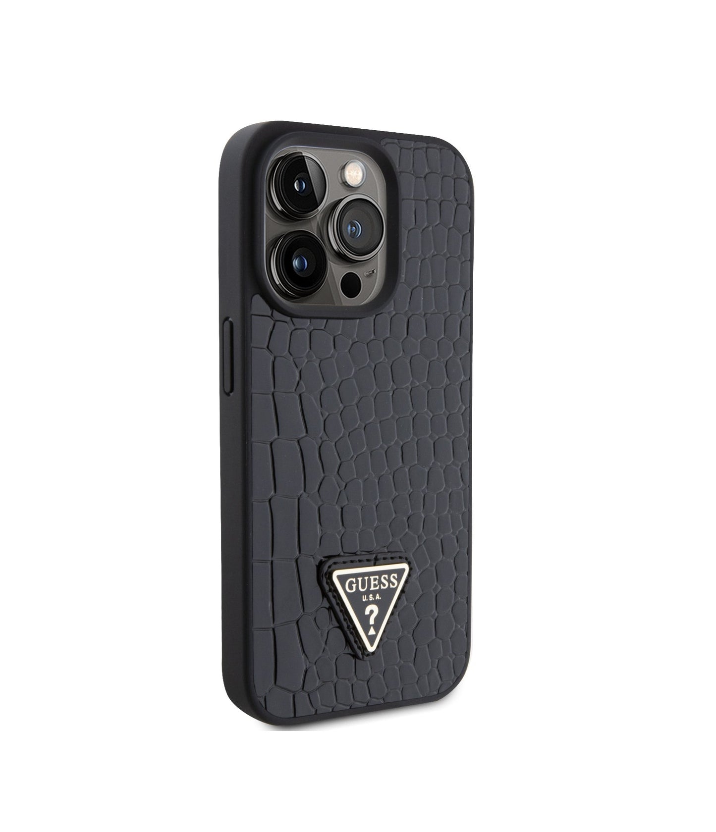 iPhone 15 Pro Max - Case Guess - Piel de Cocodrilo (PU) - Negro - Guess