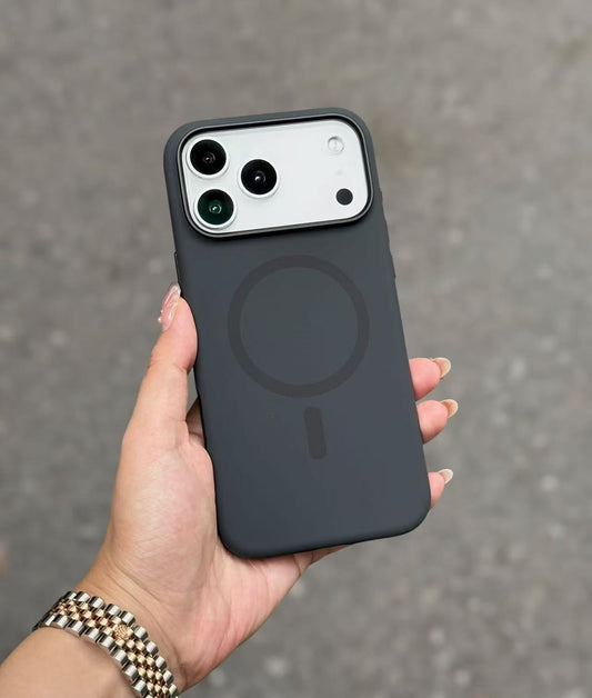 iPhone 17 Pro Max - Funda de Silicona Premium - MagSafe - Negro