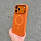 iPhone 17 Pro Max - Funda de Silicona Premium - MagSafe - Naranja Ladrillo