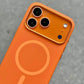 iPhone 17 Pro Max - Funda de Silicona Premium - MagSafe - Naranja Ladrillo