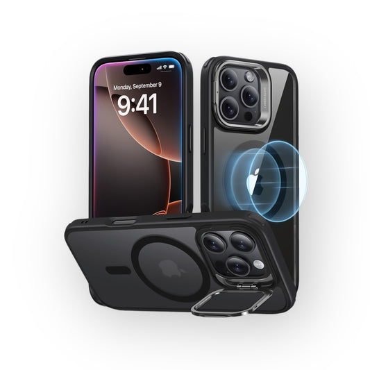 iPhone 16 Pro - Hybrid Case con soporte - MagSafe - Clear Black - ESR