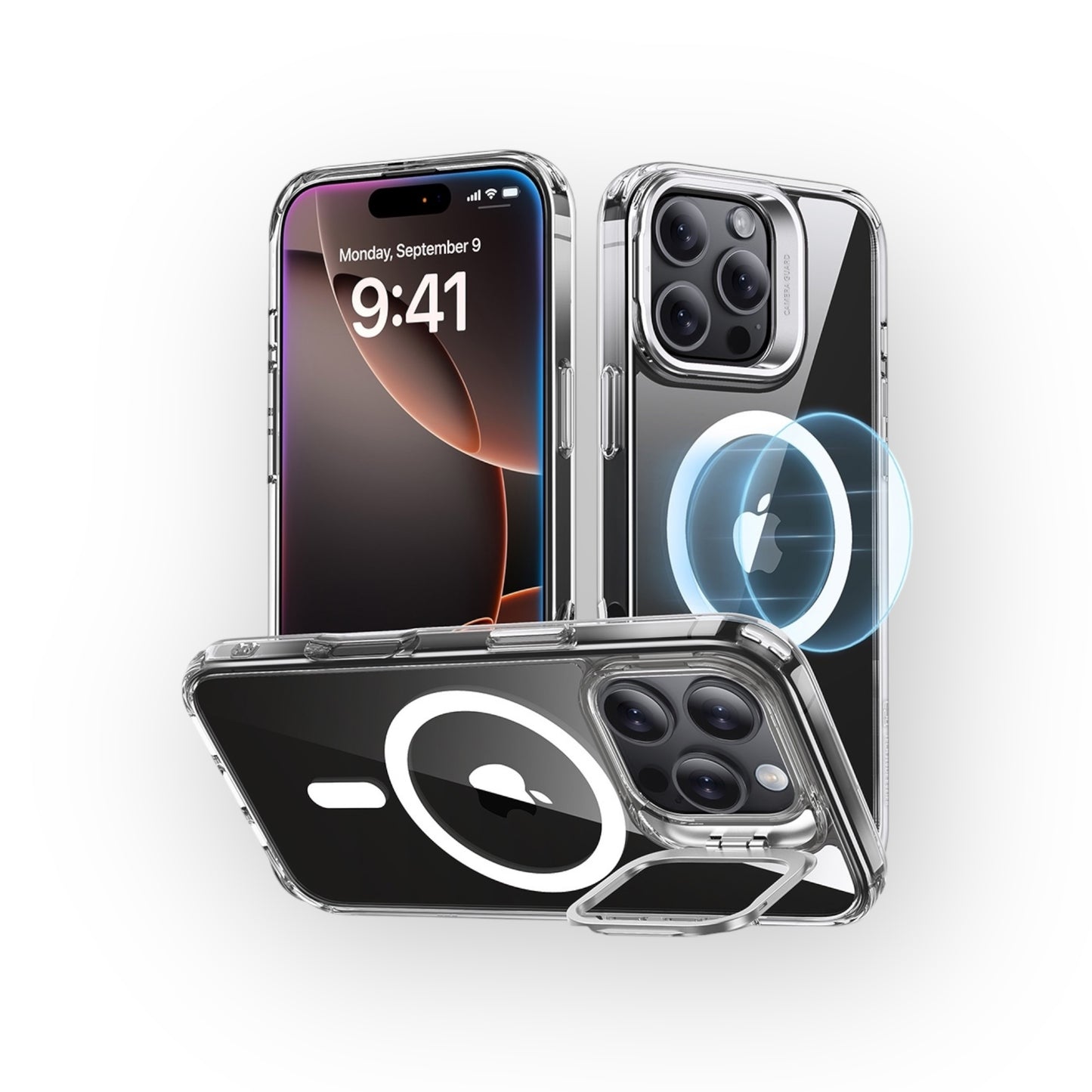 iPhone 16 Pro Max - Hybrid Case con soporte - MagSafe - Clear - ESR
