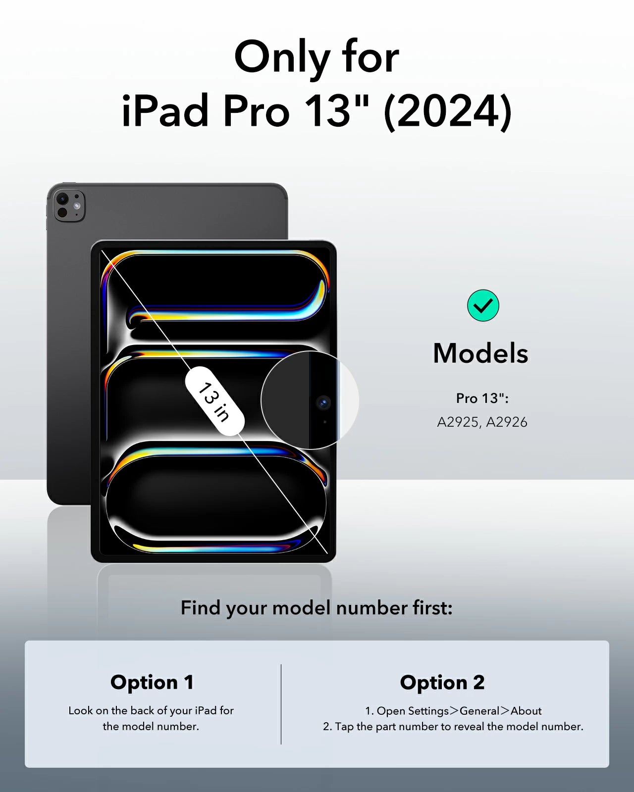iPad Pro 13 (2024) - Hybrid Case - Clear Black - ESR