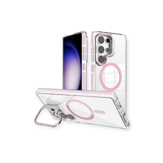 Samsung S23 Ultra - Stand Cámara - MagSafe - Clear Pink