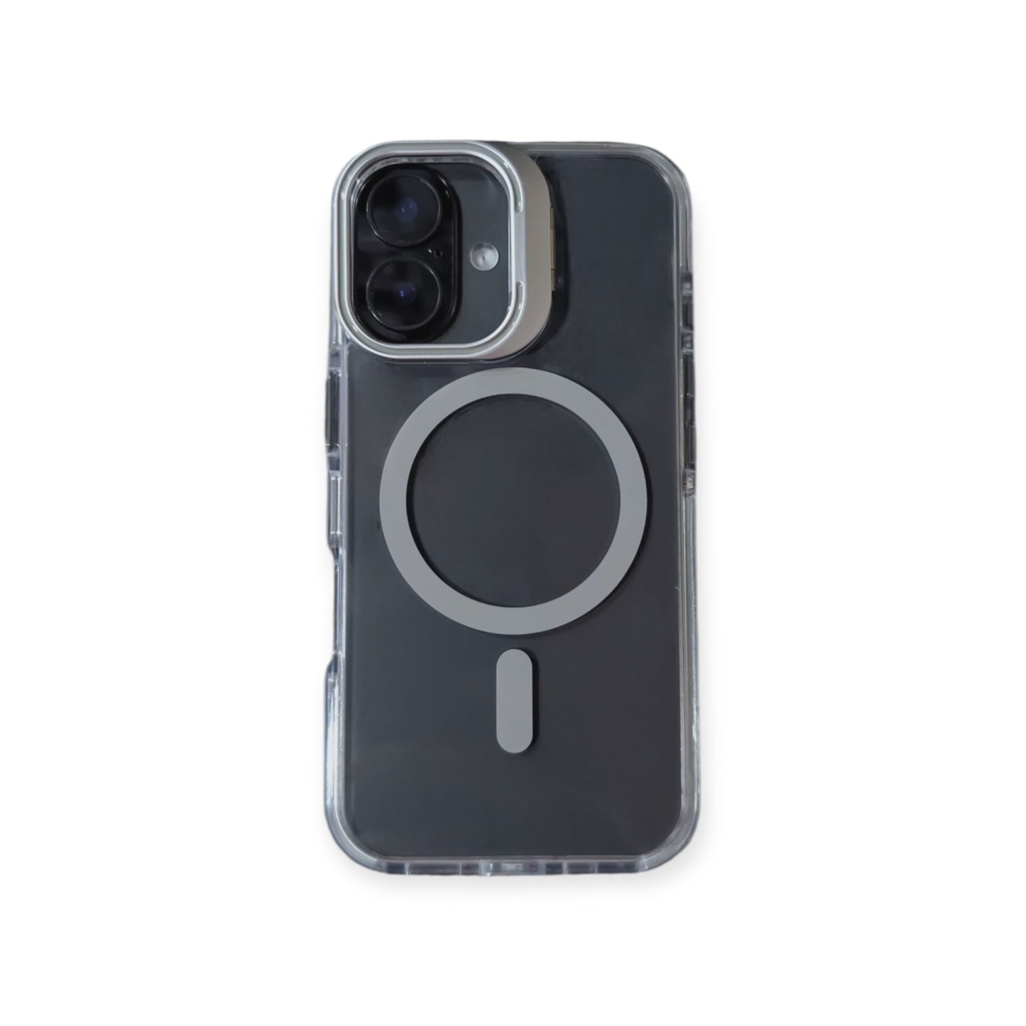 iPhone 16 - Case MagSafe - Stand Cámara - Clear Grey