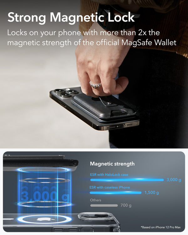 Billetera con Geo Localización - Geo Wallet - Magsafe - Marrón Caramelo - ESR