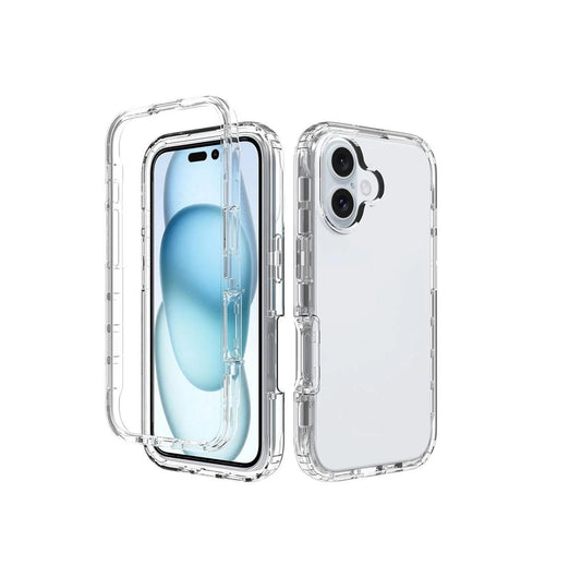 iPhone 16 Plus - Case 360° Antishock - 3 Cuerpos - Transparente