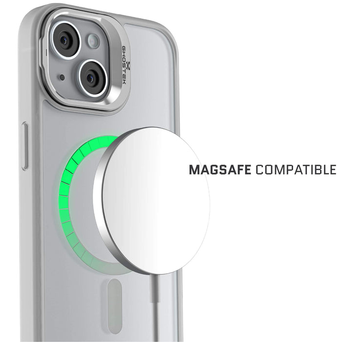 iPhone 15 | iPhone 14 | iPhone 13 - Funda Kick Cam - MagSafe - Blanco - Ghostek