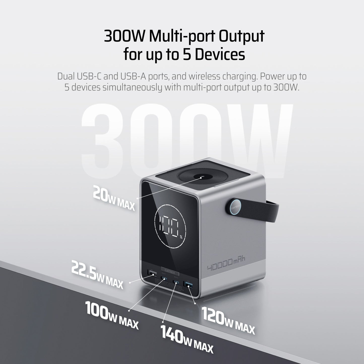 Batería Portátil - CUKTECH N° 30 - 40,000 mAh - 300W
