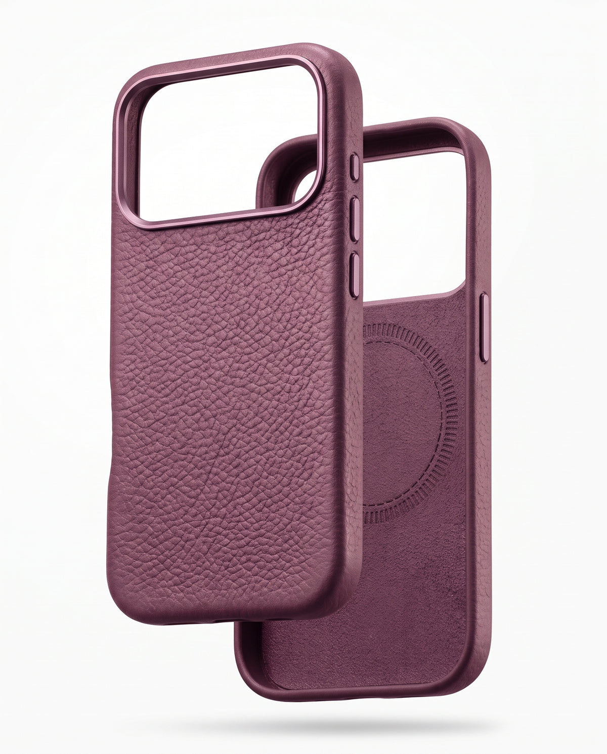 iPhone 18 Pro Max | iPhone 17 Pro Max - Funda de Cuero Granulado Premium con Magsafe