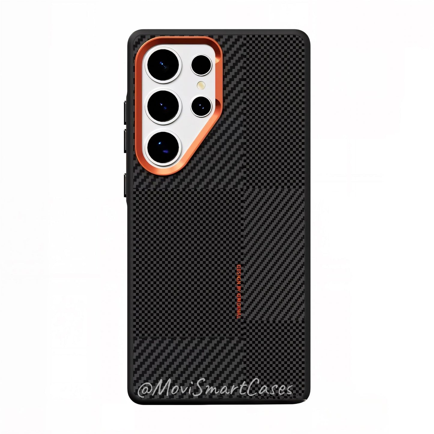 Samsung S26 Ultra - Funda de Fibra de Aramida - MagSafe - Negro / Naranja