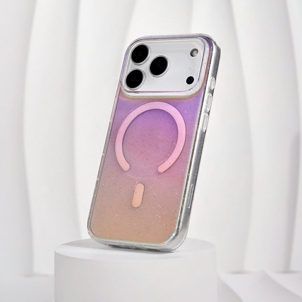 iPhone 17 Pro Max - Funda Arcoiris - MagSafe - Glitter