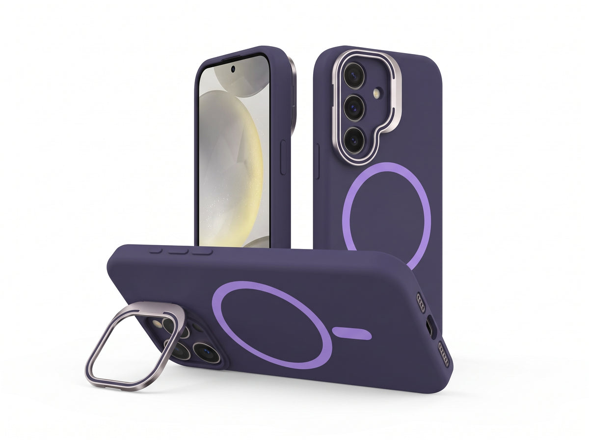 Samsug S24 | Samsung S25 - Funda de Silicona Premium con Soporte - Magsafe - iFans