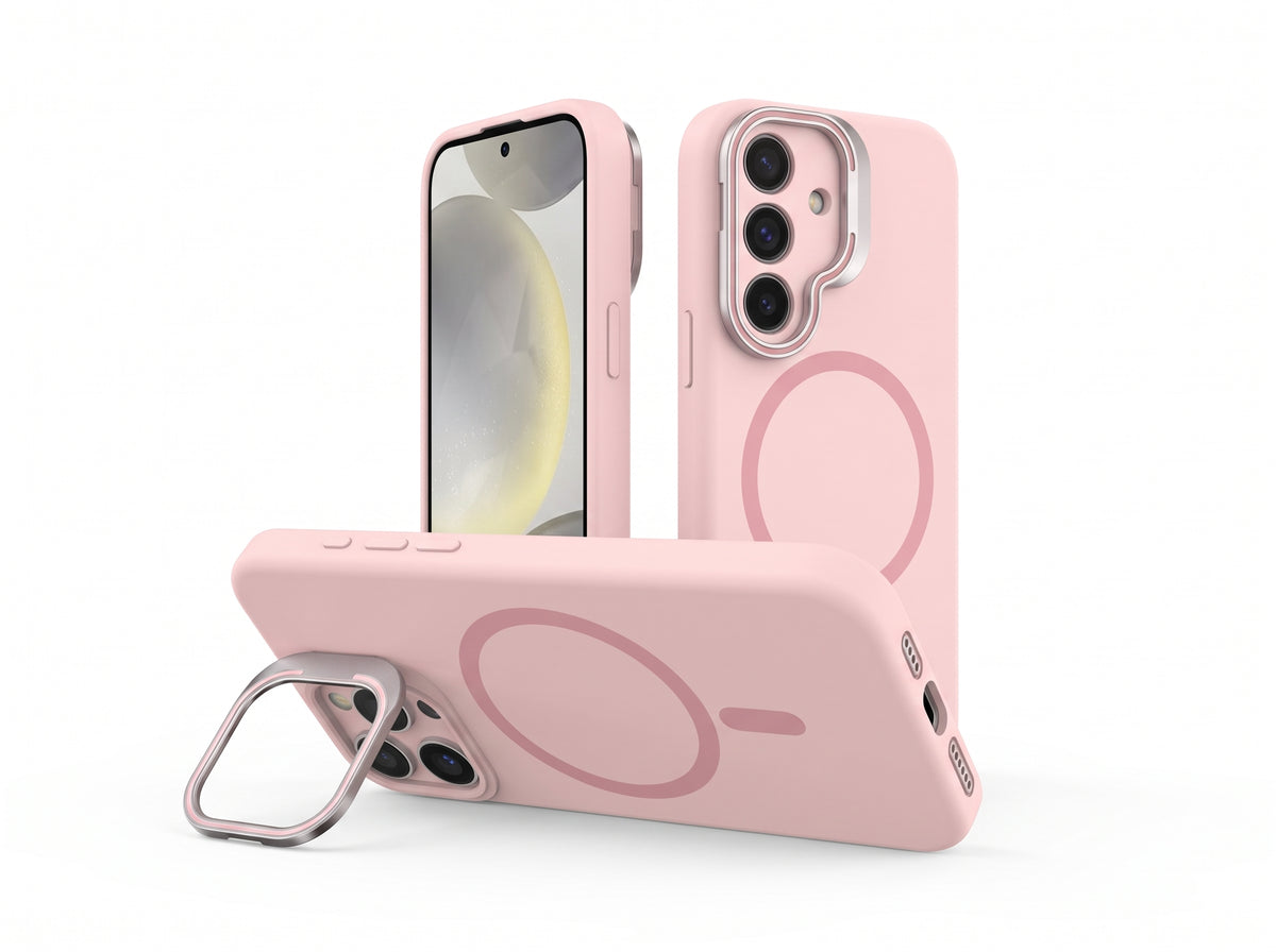 Samsug S24 | Samsung S25 - Funda de Silicona Premium con Soporte - Magsafe - iFans