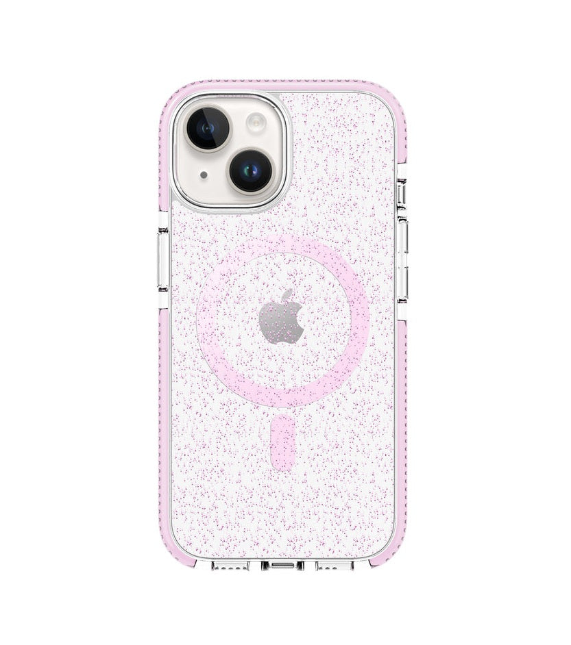 iPhone 15 | iPhone 14 | iPhone 13 - Funda Super Star - MagSafe - Glitter Rosa - Prodigee