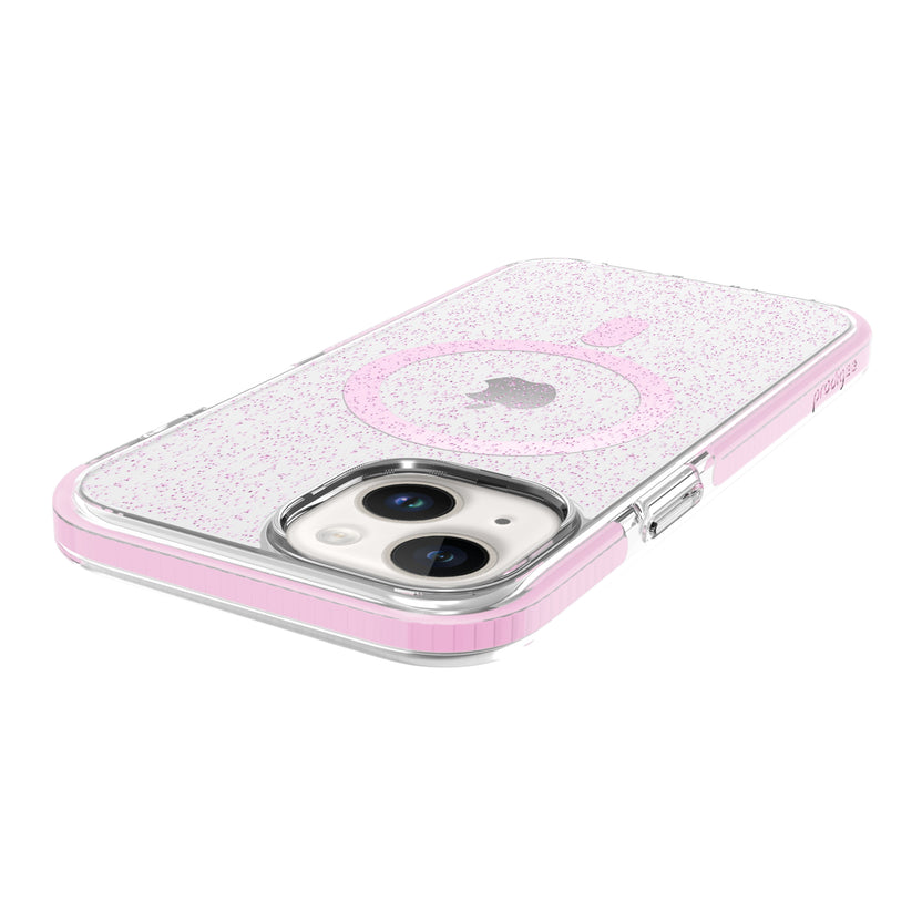 iPhone 15 | iPhone 14 | iPhone 13 - Funda Super Star - MagSafe - Glitter Rosa - Prodigee