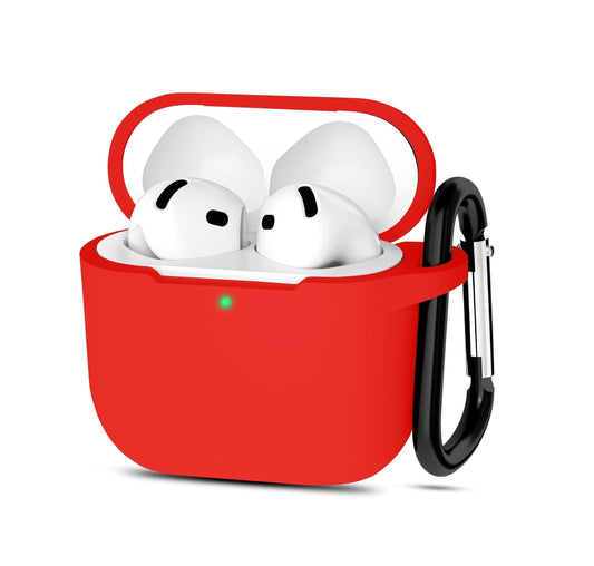 AirPods 4 - Funda de Silicona - Gamuzada - Rojo