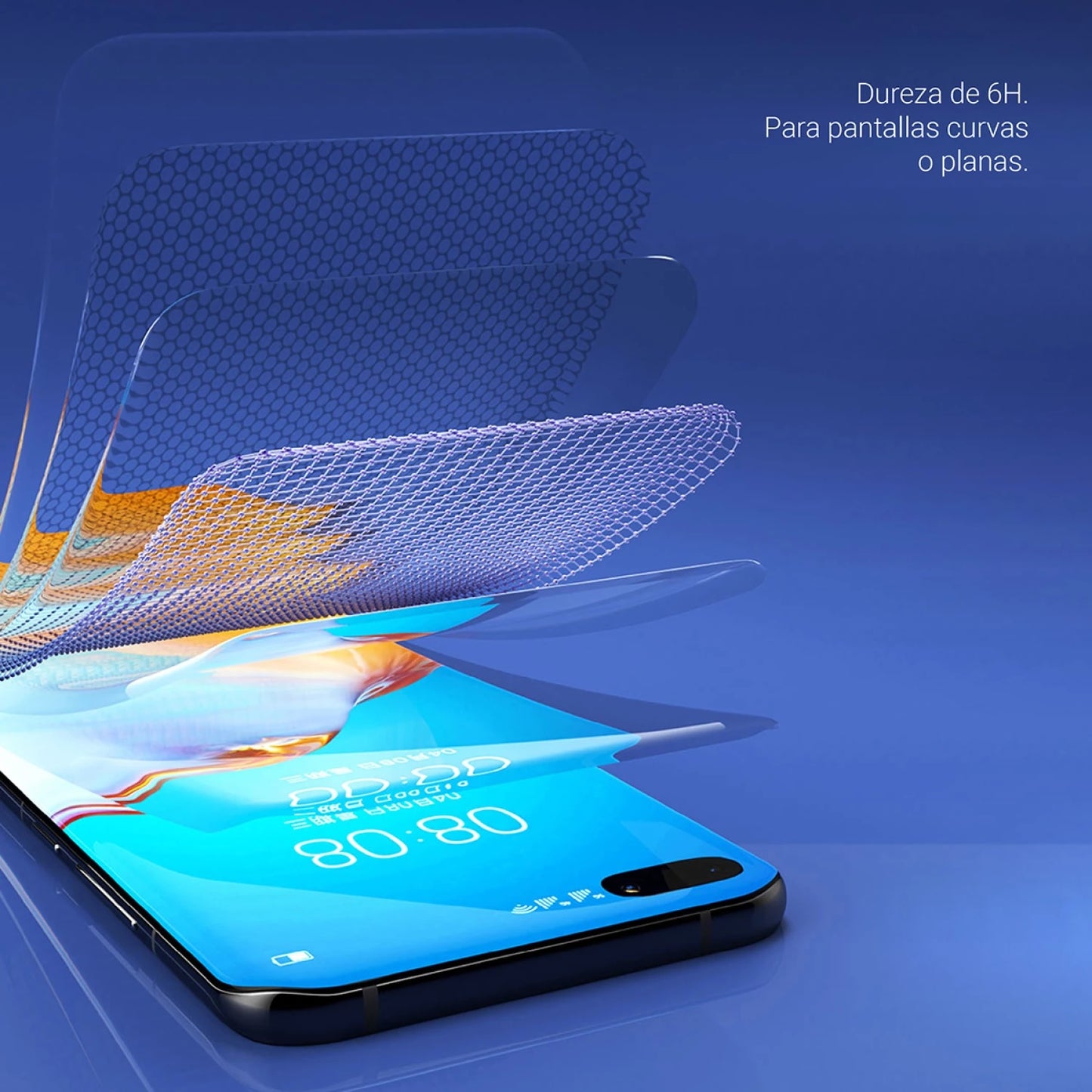 Lámina UV HD tipo cristal templado hasta 7' - Dureza 6H - DEVIA