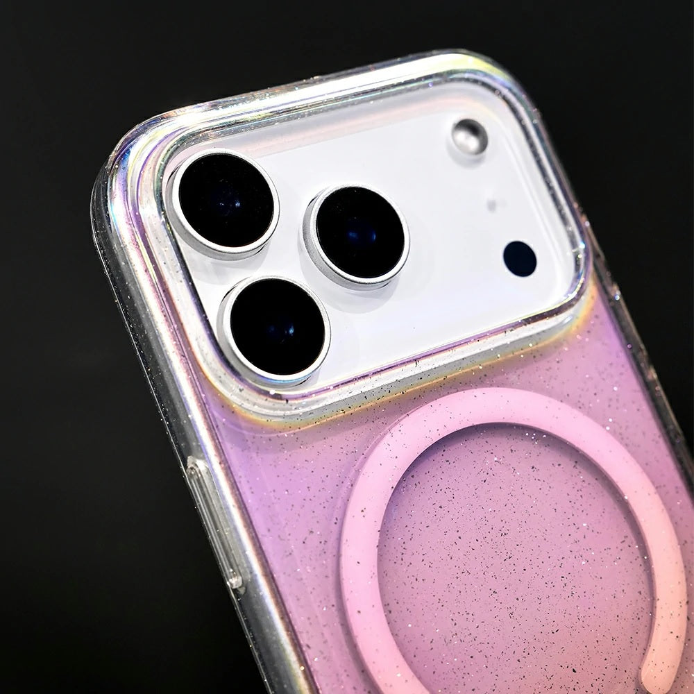 iPhone 17 Pro Max - Funda Arcoiris - MagSafe - Glitter