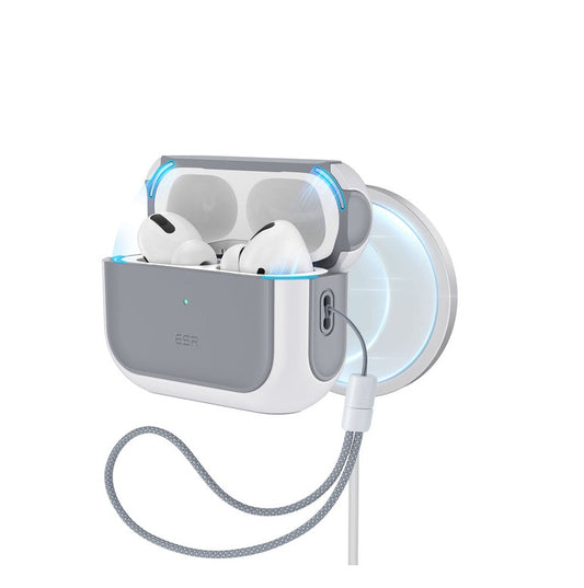 AirPods Pro 1 / Pro 2 - Magnetic Hybrid Tough Case - Orbit (HaloLock) - Blanco - ESR